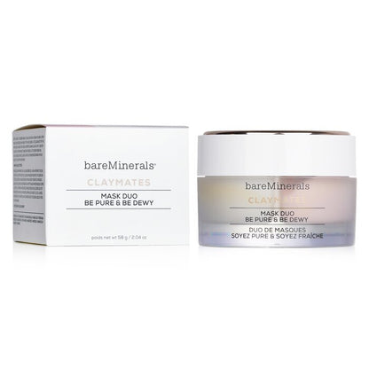 BareMinerals Claymates Be Pure & Be Dewy Mask Duo 58g/2.04oz