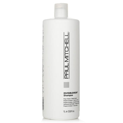 Paul Mitchell Invisiblewear Shampoo (Preps Texture - Builds Volume) 1000ml/33.8oz