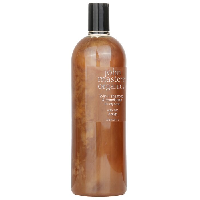 John Masters Organics 2-in-1 Shampoo & Conditioner For Dry Scalp with Zinc & Sage 1000ml/33.8oz