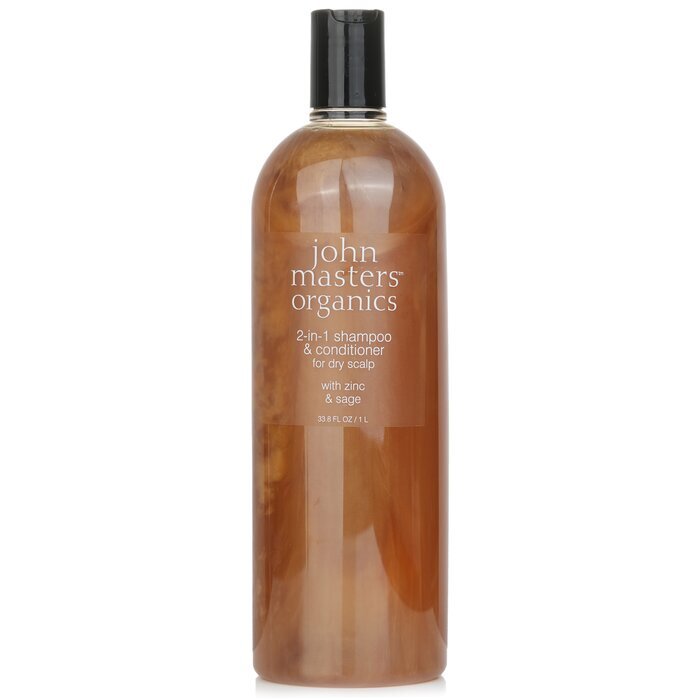 John Masters Organics 2-in-1 Shampoo & Conditioner For Dry Scalp with Zinc & Sage 1000ml/33.8oz