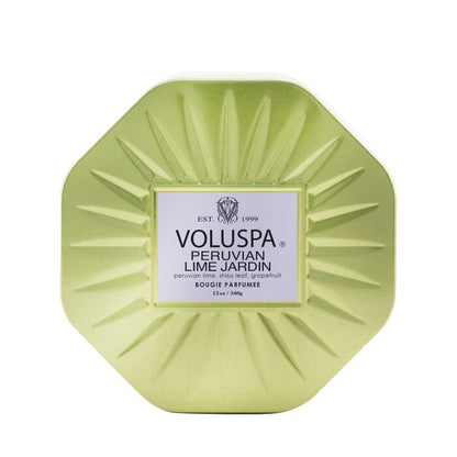 Voluspa 3 Wick Octagon Tin Candle - Peruvian Lime Jardin 340g/12oz