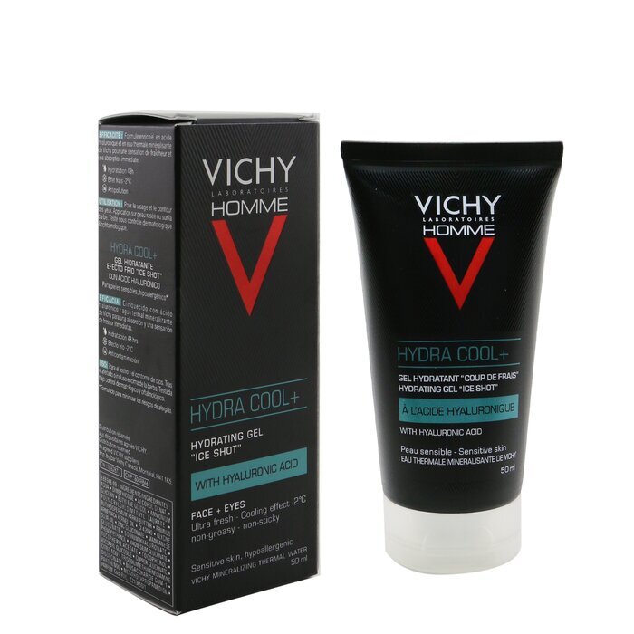 Vichy Homme Hydra Cool+ - Hydrating Gel "Ice Shot" With Hyaluronic Acid (For Face & Eyes) 50ml