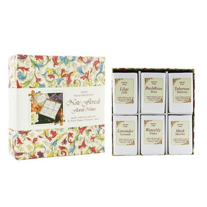 Nesti Dante Floral Notes Soap Set: (Lilac + BushRose + Tuberose + Lavender+ Waterlily + Musk) 6x 100g/3.5oz