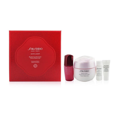 Shiseido White Lucent Holiday Set: Gel Cream 50ml + Cleansing Foam 5ml + Softener Enriched 7ml + Ultimune Concentrate 10ml 4pcs