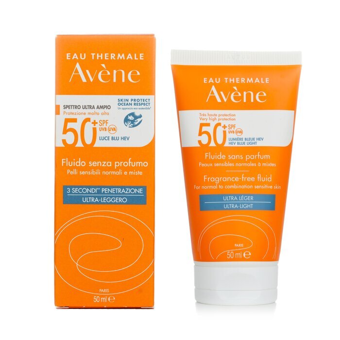 Avene Very High Protection Fragrance-Free Fluid SPF50+ - For Normal to Combination Sensitive Skin 50ml/1.7oz