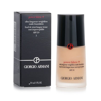 Giorgio Armani Power Fabric+ Ultra Longwear Weightless Matte Foundation SPF 20 -  3 30ml