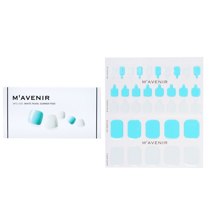 Mavenir Nail Sticker (Assorted Colour) - # White Pearl Summer Pedi 36pcs