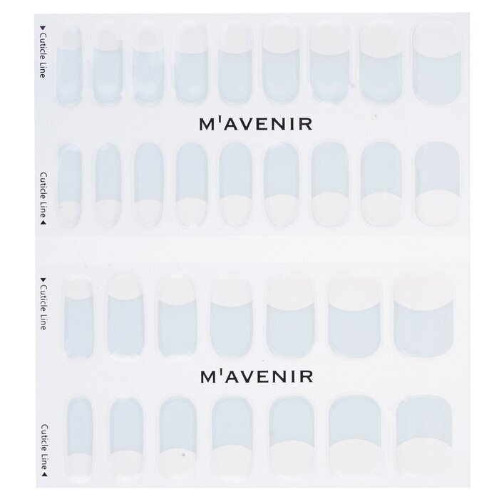 Mavenir Nail Sticker (White) - # White Deep French Nail 32pcs