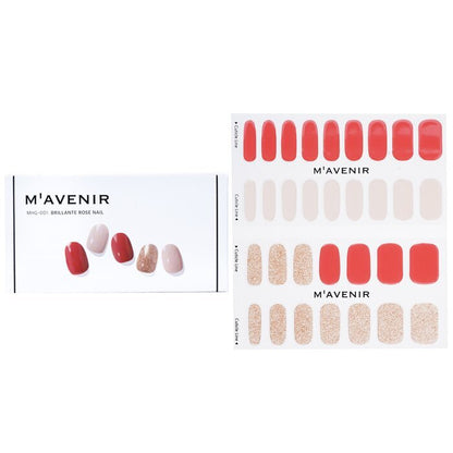 Mavenir Nail Sticker (Pink) - # Brillante Rose Nail 32pcs