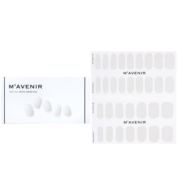 Mavenir Nail Sticker (White) - # White Crema Nail 32pcs