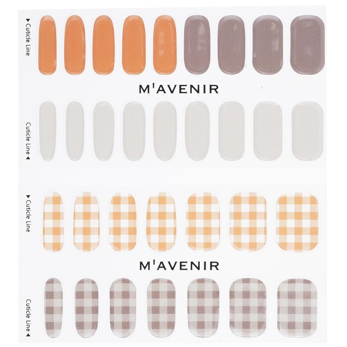 Mavenir Nail Sticker (Patterned) - # Autumn Picnic Check Nail 32pcs