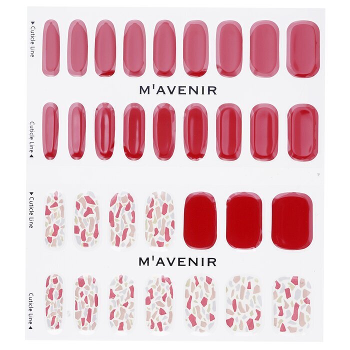 Mavenir Nail Sticker (Red) - # Shell We Rose Wine Nail 32pcs