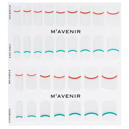 Mavenir Nail Sticker (Patterned) - # Sporty French Nail 32pcs