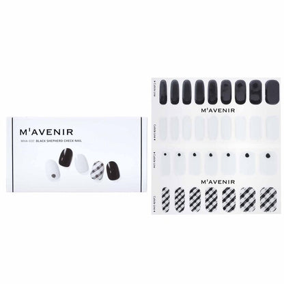 Mavenir Nail Sticker (White) - # Black Shepherd Check Nail 32pcs