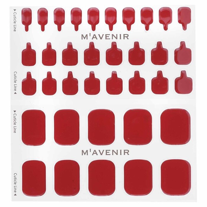 Mavenir Nail Sticker (Red) - # Glass Of Wine Pedi 36pcs