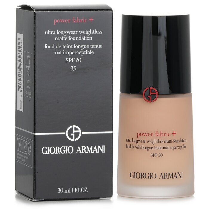 Giorgio Armani Power Fabric+ Ultra Longwear Weightless Matte Foundation SPF 20 -  3.5 30ml