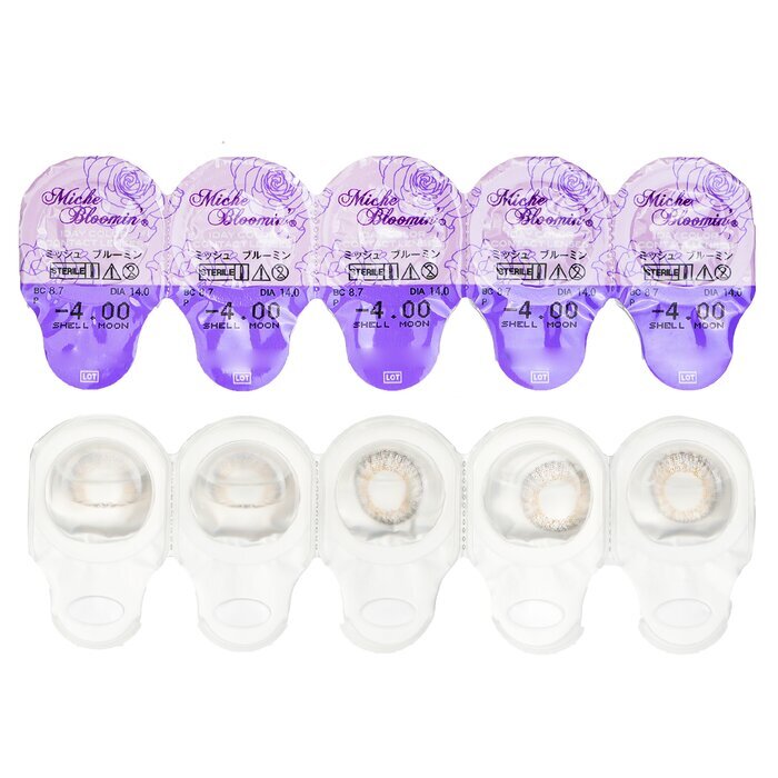 Miche Bloomin' Quarter Veil 1 Day Color Contact Lenses (106 Shell Moon) - - 4.00 10pcs