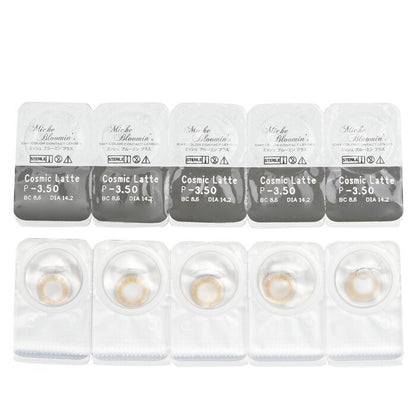 Miche Bloomin' Iris Glow 1 Day Color Contact Lenses (502 Cosmic Latte) - - 3.50 10pcs