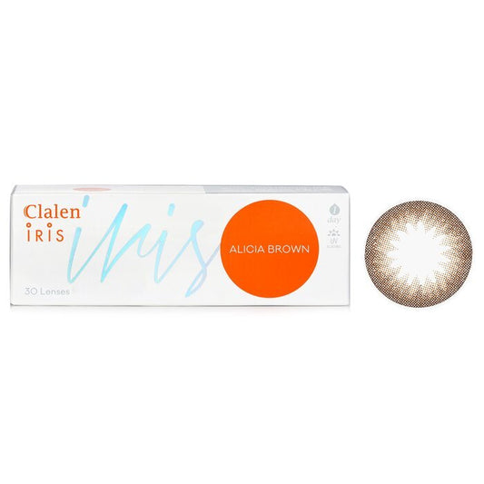 Clalen 1 Day Iris Alicia Brown Color Contact Lenses -0.00 30pcs