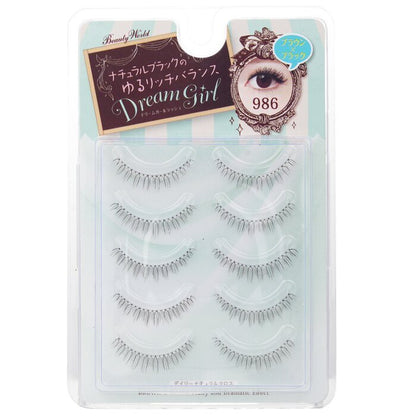 Beauty World Dream Girl Nylon Eyelash - # 986 Black and Brown 5pairs