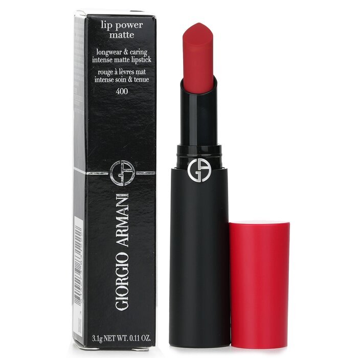 Giorgio Armani Lip Power Matte Longwear & Caring Intense Matte Lipstick - # 400 Four Hundred 3.1g/0.11oz